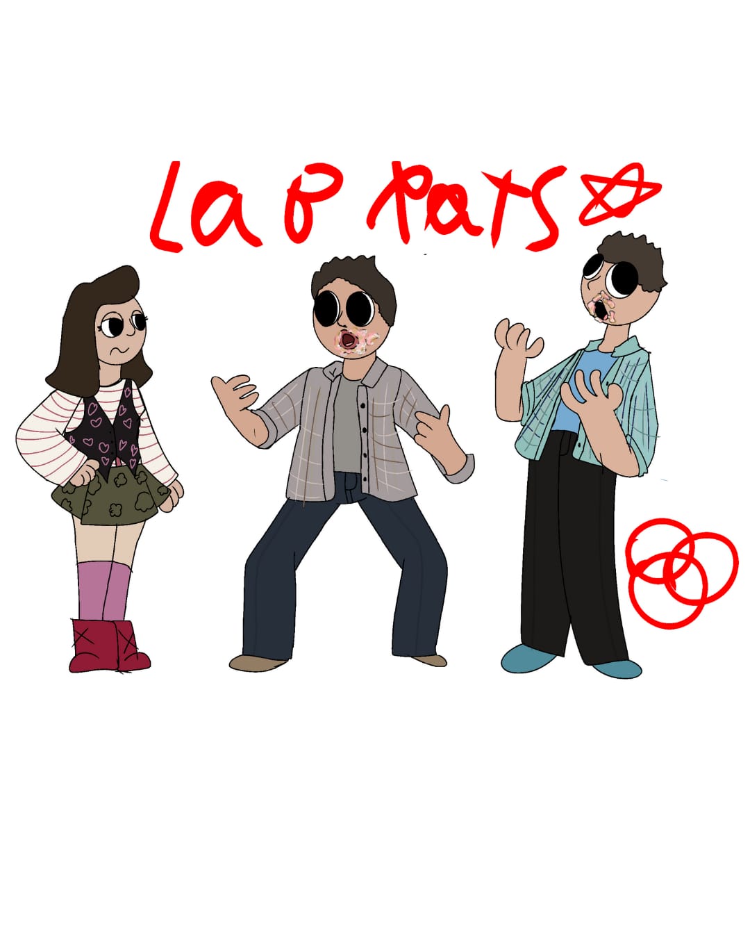 drawing of labrats characters