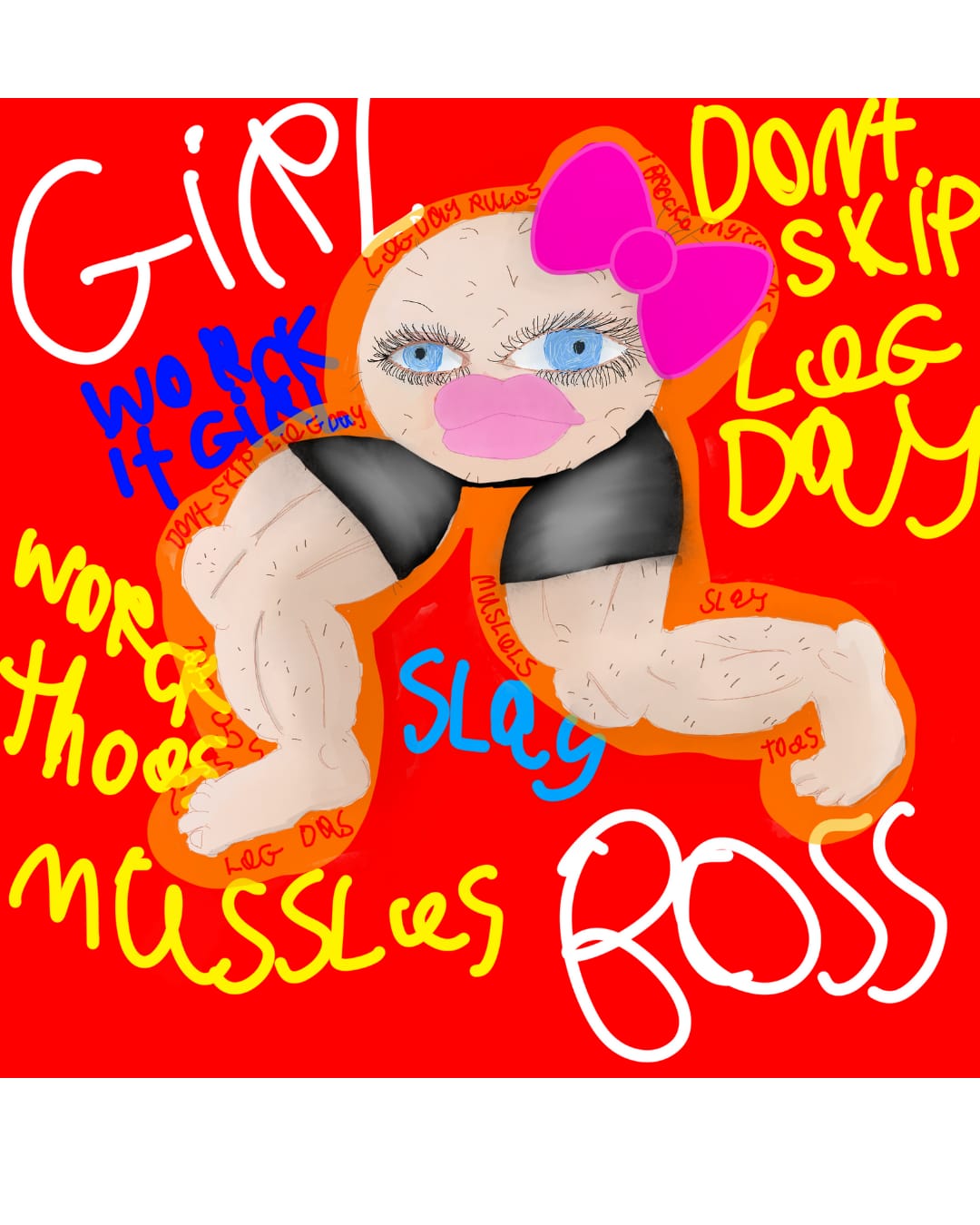 a drawing of the leggiest diva ever